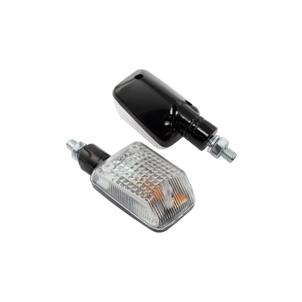 Bike It Bike it short stem mini indicators with black body and clear lens